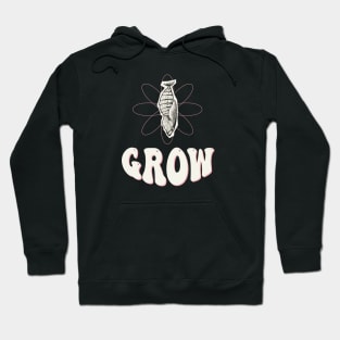 Grow Brutalism Cocoon Digital Art Hoodie